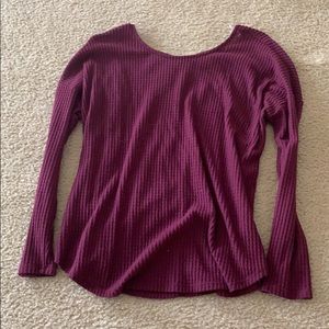 Charlotte Russe Criss-cross back long sleeve